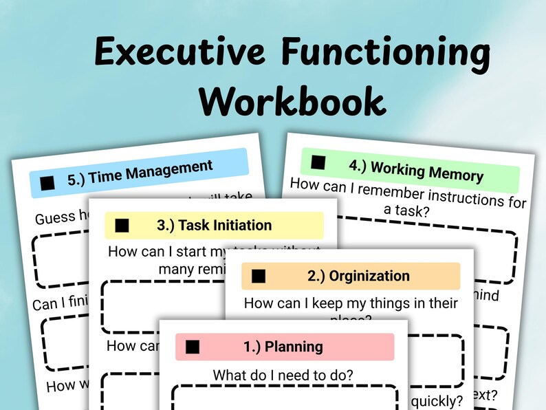 Executive Functioning Workbook for Kids, Executive Functioning ...