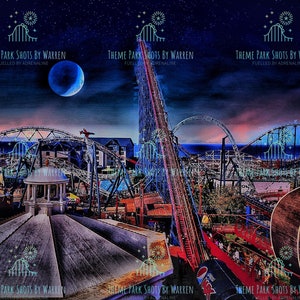 A4 Poster Icon Night Blackpool Pleasure Beach A4 Poster Icon Night Blackpool Pleasure Beach
