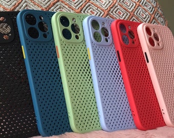 For iPhone 12 Pro Thin Soft Case Breathable Heat Dissipate Cover