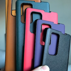 Phone case for LG WING 5G VEGAN genuine leather