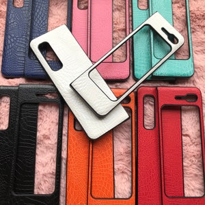 Pour samsung Galaxy w20 5G / 4G pli alligator pu étui en cuir