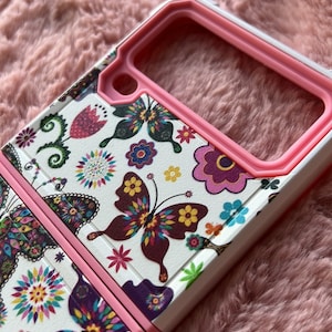 For Samsung Galaxy z flip 4 5G phone case TPU+PC multicolor cute heavy duty skin