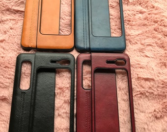 Retro style phone case for Samsung Galaxy W20 5G/4G fold PU leather