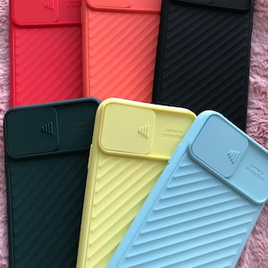 Rubber TPU shockproof candy color case for iPhone 11, iPhone 11 pro and iPhone 11 pro max with camera slider protection protector