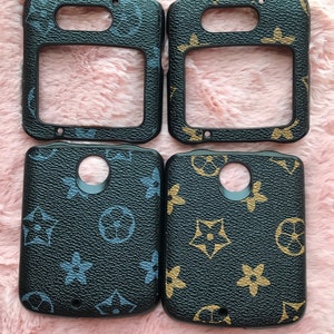 Flower pattern Phone case with bottom bumper for Motorola razr 5G 2020 PU LEATHER