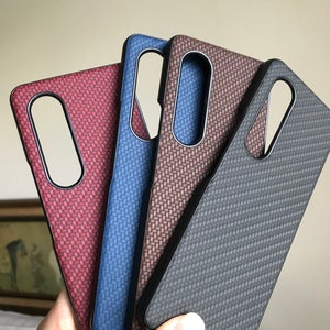 Per samsung galaxy z fold 3 5G custodia per telefono in fibra di carbonio texture PU pelle