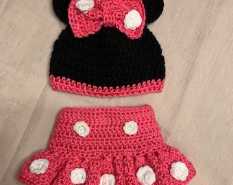 Minnie Mouse Polka Dot  Costume / Photoshoot Outfit * 0-3 Months
