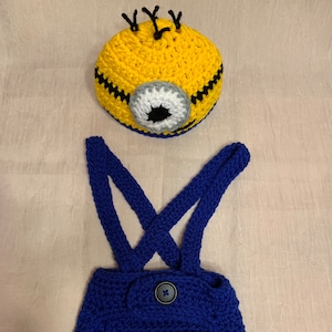 Minion-babykostuum / fotoshootoutfit * 0-3 maanden