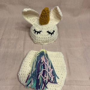 Little Pastel Unicorn Baby Outfit - Photo Prop - 0-3 Months! Baby Photoshoot