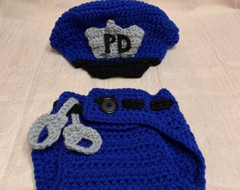 Disfraz de policía para bebé - Accesorio para fotos - ¡De 0 a 3 meses! Sesión de fotos para bebés