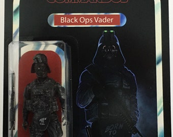 Buckethead Commandos - Black Ops Vader figura personalizzata da 3,75"