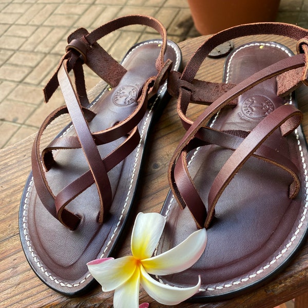 trendy leather sandals