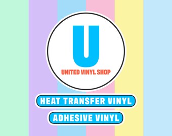 Rainbow HTV or Adhesive Vinyl Sheet Decal Heat Transfer or Permanent Adhesive Vinyl Pattern Iron On Stickers 12x15 Inches