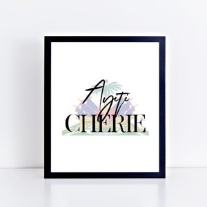 Haiti Printable, Ayiti Cherie, digital file