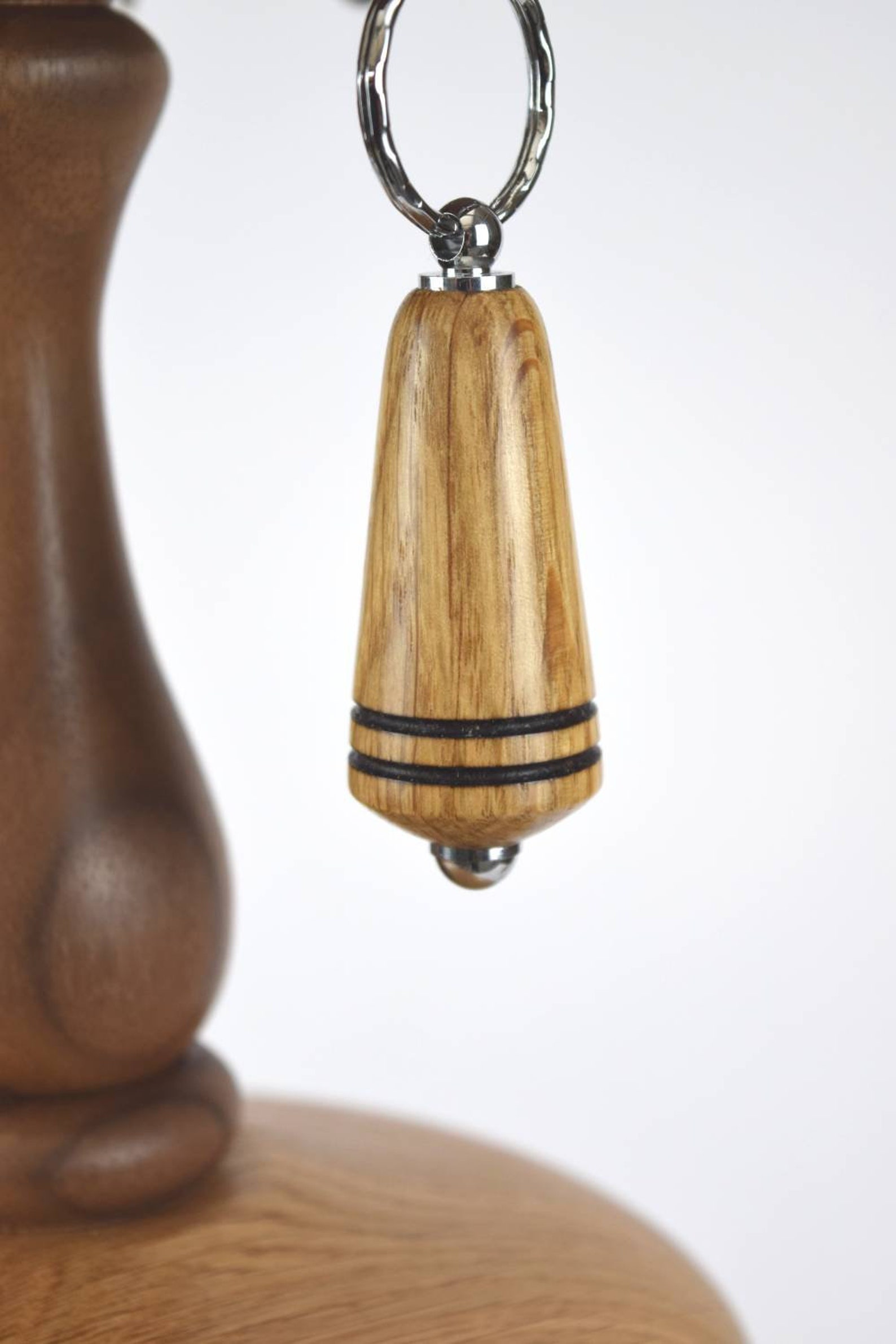Oak Wooden Turned Keyring Handmade UK Etsy