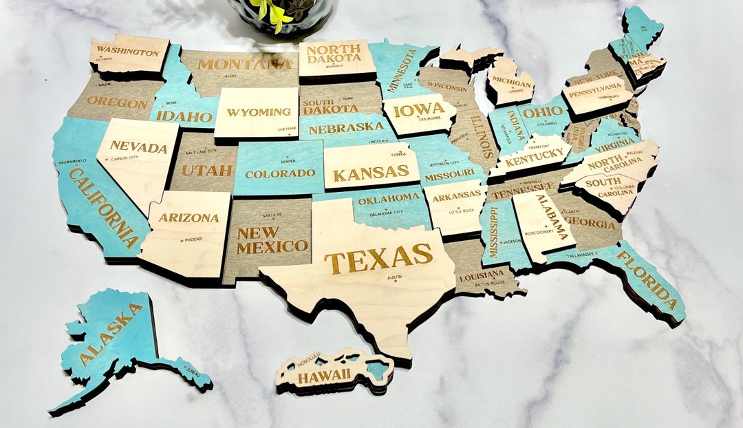 Buy US Travel Map, Push Pin Map, Wood Map of United States, Apartment ...