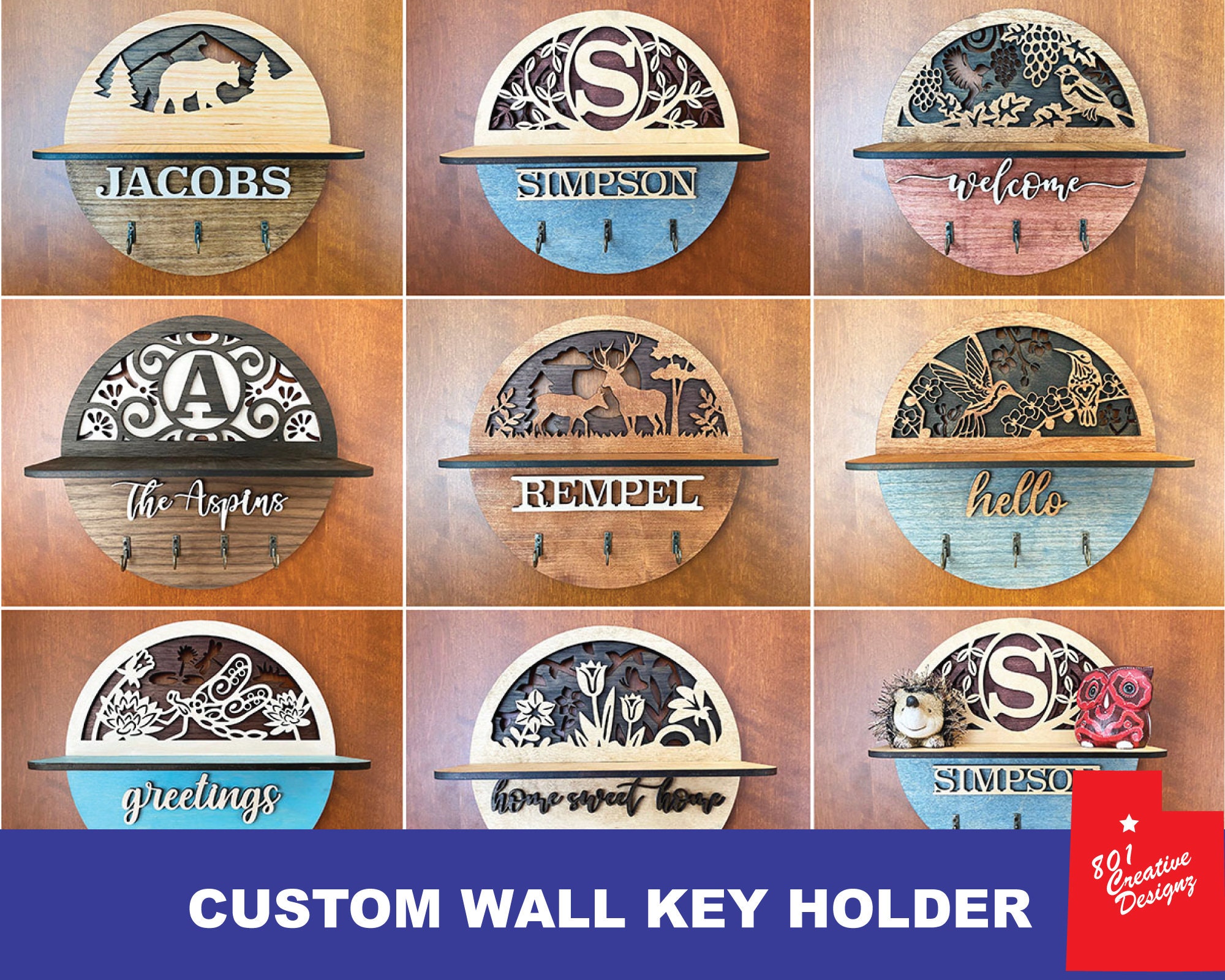 6 Key Holder Monogram - Men - Personalization