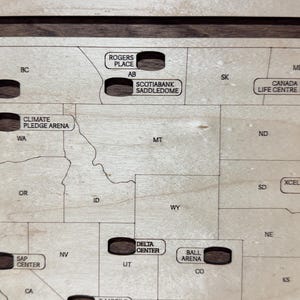 Tracker Color Arena Custom Hockey Arena Map Tracker: Personalized Hockey Fan Gift - Etsy