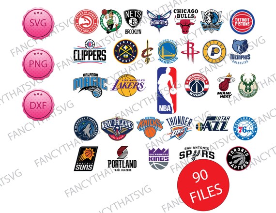 Download Nba Logo Pack Logos Pack 90 Files In This Bundle Svg Etsy