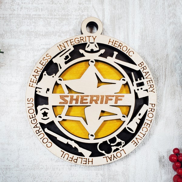 Personalized Sheriff Deputy Ornaments Etsy