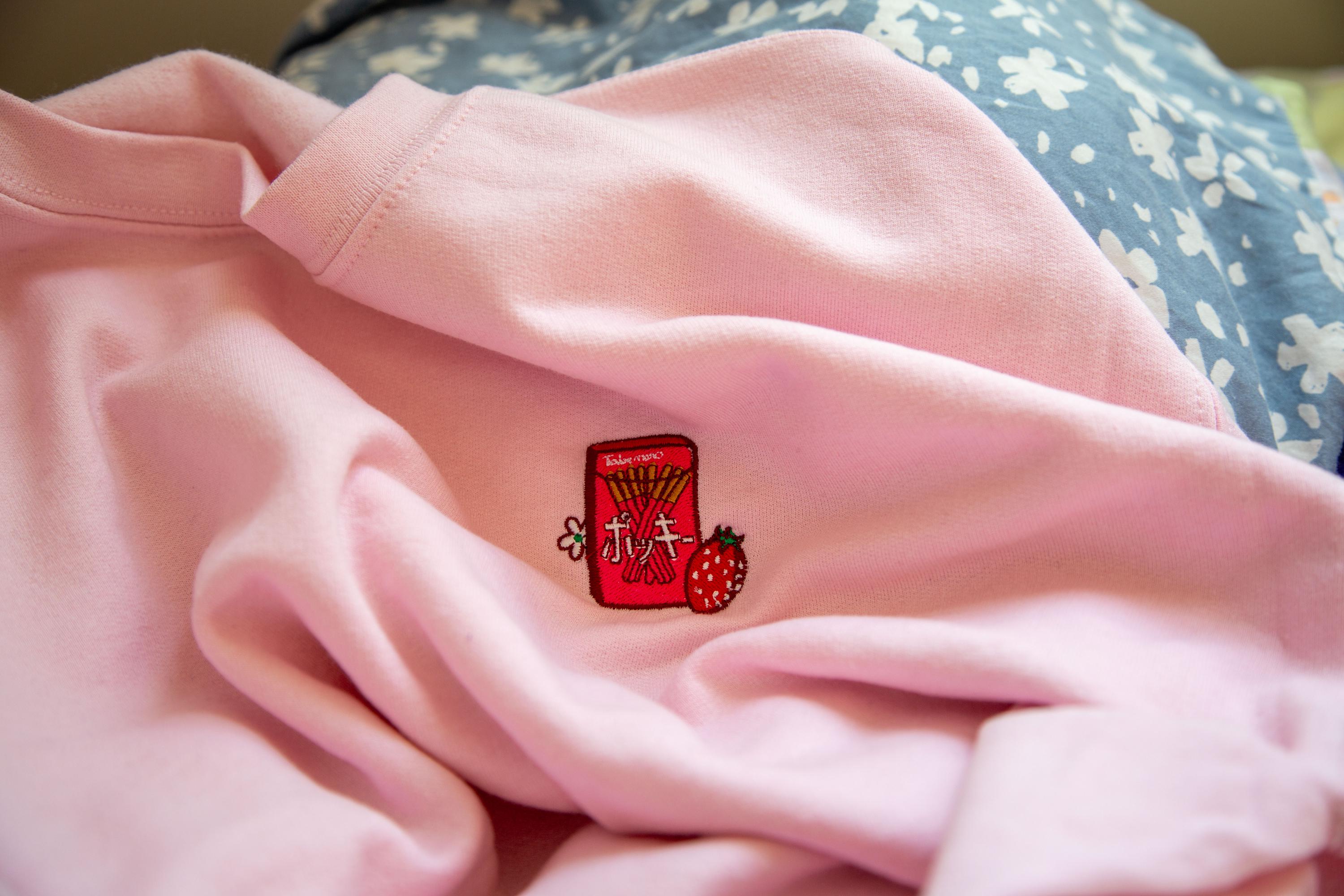 Strawberry Pocky Embroidered Sweatshirt