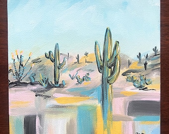Small Abstract Desert Original Acrylic Painting