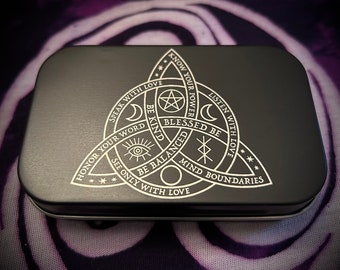 Magikal Charmed Spell inspired Engraved Stash Tin