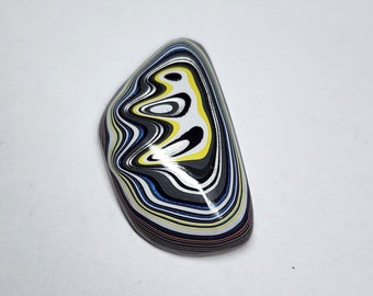 Hand polished Fordite cabochon, fordite jewelry, upcycle recycle, Michigan fordite