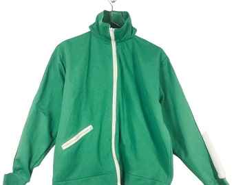 Vintage Ranger Athletic Apparel Zip Jacket Green White Size XL
