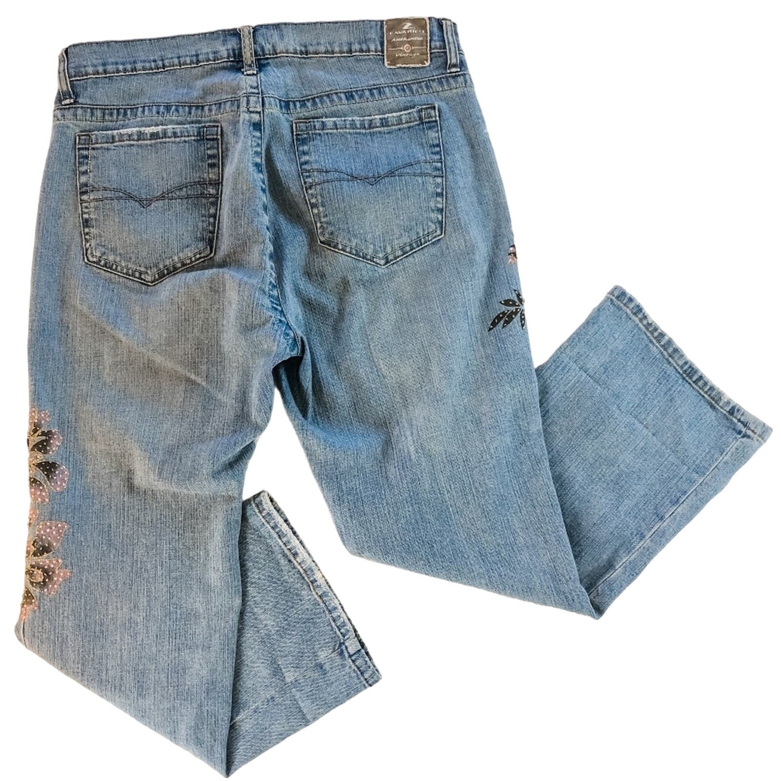 Jean 3/4 ZERRES Taille 42 - Motif Floral Délicat, Très Bon état Occasion