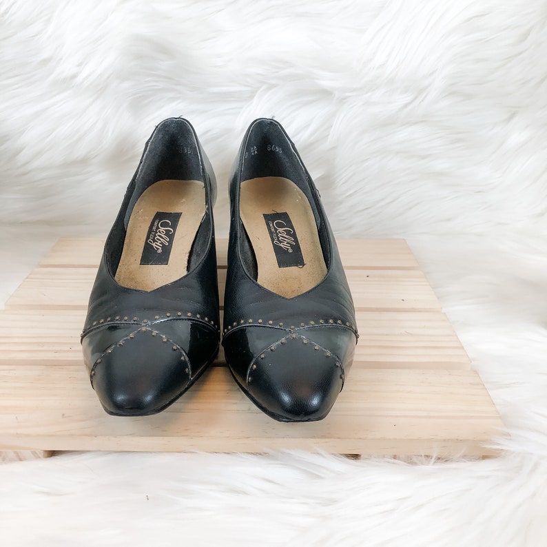 Selby Comfort Pumps Vintage Black Multi-leather