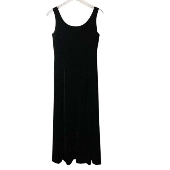 ann taylor black velvet dress Althea Velvet Maxi Dress: Black Maxi Dress for Cocktail Party main image 1