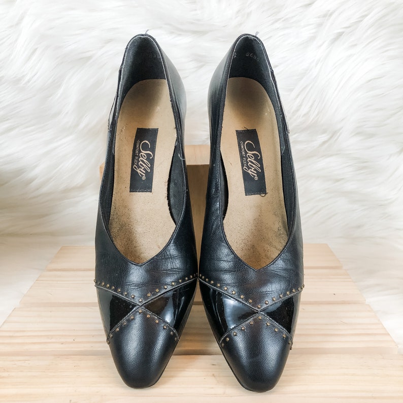 Selby Comfort Pumps Vintage Black Multi-leather