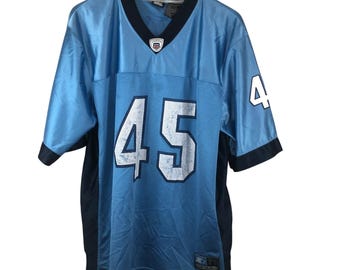 Vintage 1990s Starter 45 Tar Heel Baby Blue Men's Football Jersey Size M