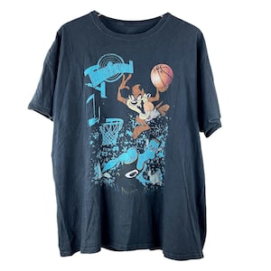 Vintage Tune Squad Space Jam Taz & Monster T-Shirt Mens XL bild 1