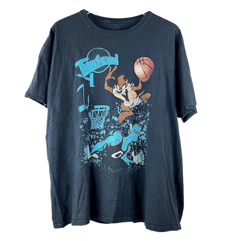 Vintage Tune Squad Space Jam Taz & Monster T-Shirt Mens XL bild 1