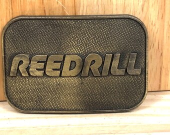 Reedrill Drilling Logo Texoma Vintage Belt Buckle