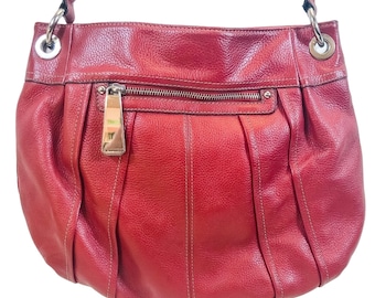 Vintage Tignanello Maroon Red Leather Hobo Bag