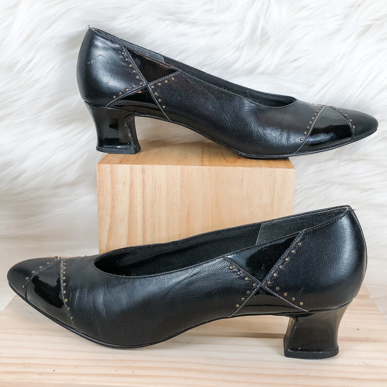 Selby Comfort Pumps Vintage Black Multi-leather