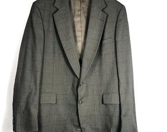 Vintage Strathmore by Anderson Little Wool Checker Blazer 44R