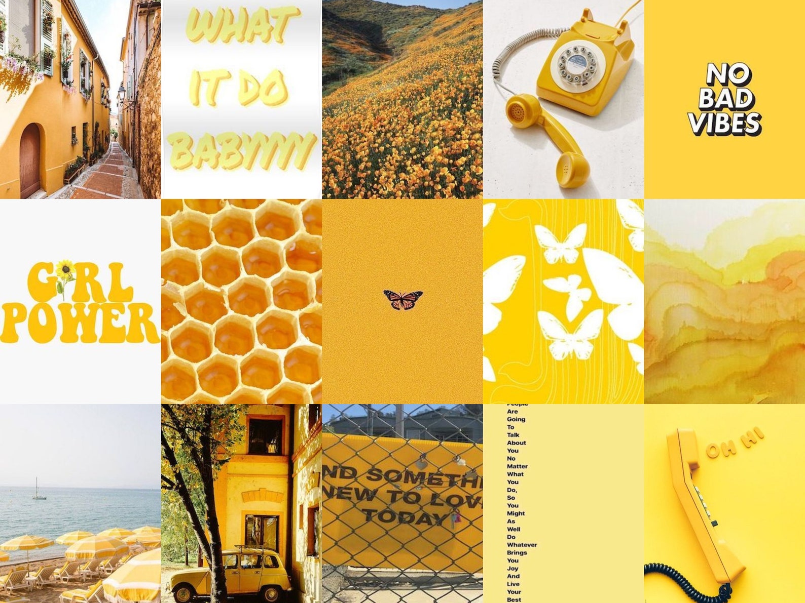 Sunshine Wall Collage Kit DIGITAL | Etsy