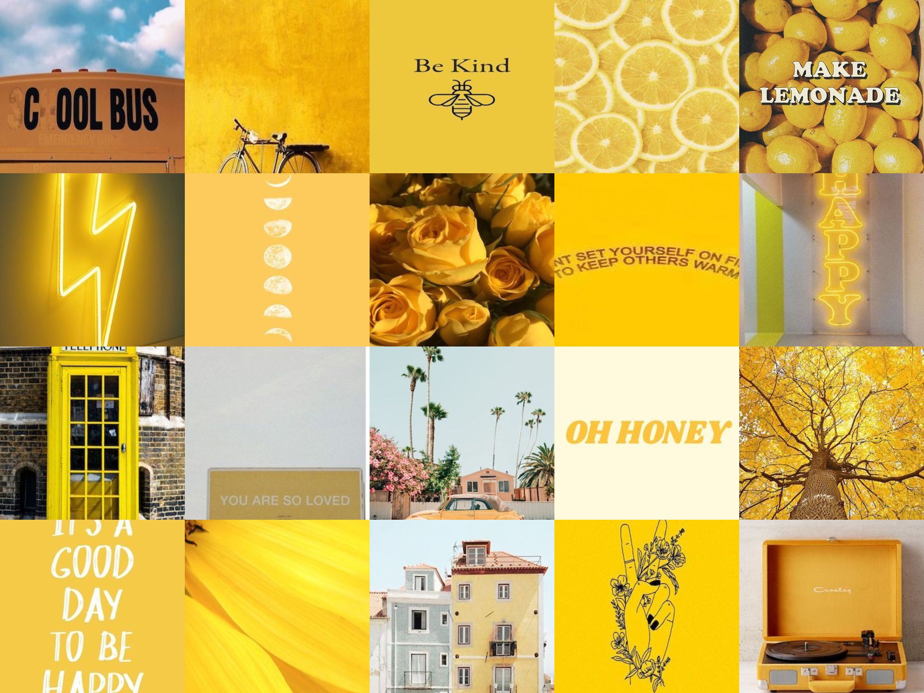 Sunshine Wall Collage Kit DIGITAL | Etsy