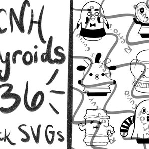 ACNH Gyroid 36 Pack - Cricut SVG Bundel - persoonlijk gebruik