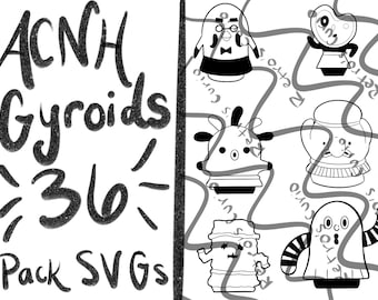 ACNH Gyroid 36 Pack - Cricut SVG Bundle - personal use
