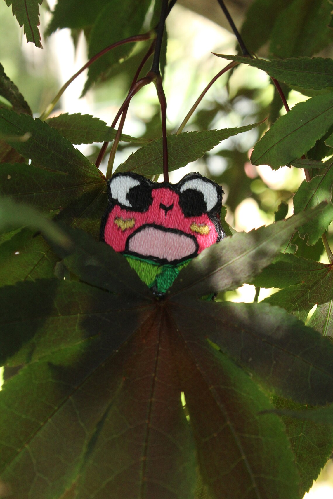 Download Strawberry Frog Embroidered Patch | Etsy