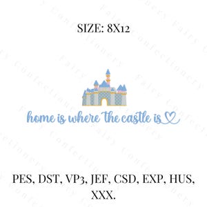 Castle Embroidery Design/Castle Embroidery/Princess Embroidery/Magical Castle Embroidery/Cute Castle Embroidery/Classic Castle design