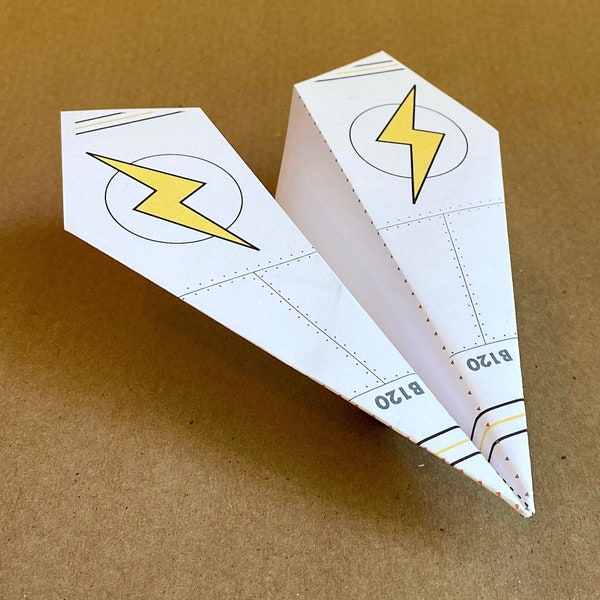 ThunderBee Print and Fold Paper Airplane - Fun Printable Activity Kit