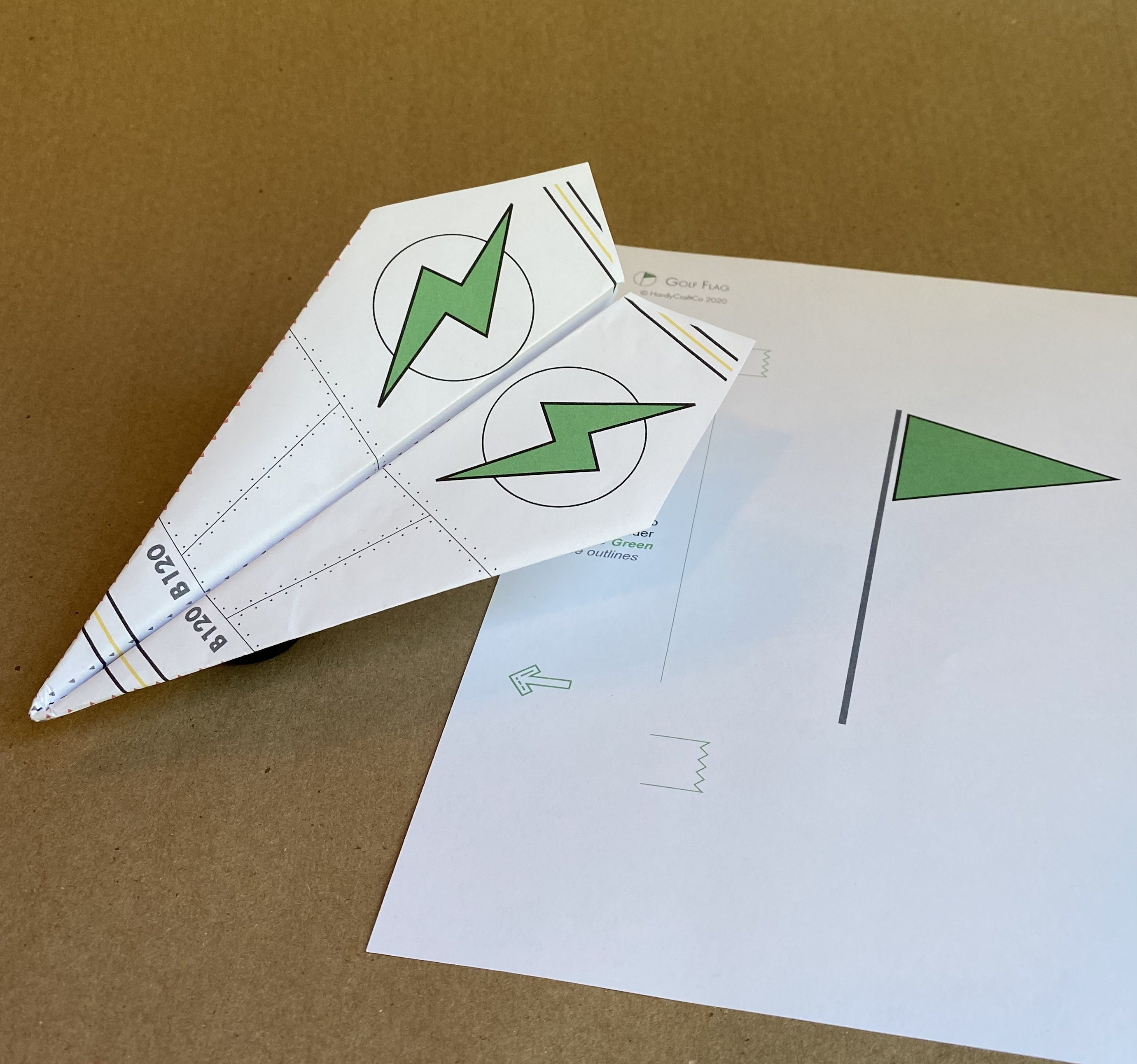 Paper Airplane Golf Print and Fold Indoor/outdoor Game Etsy