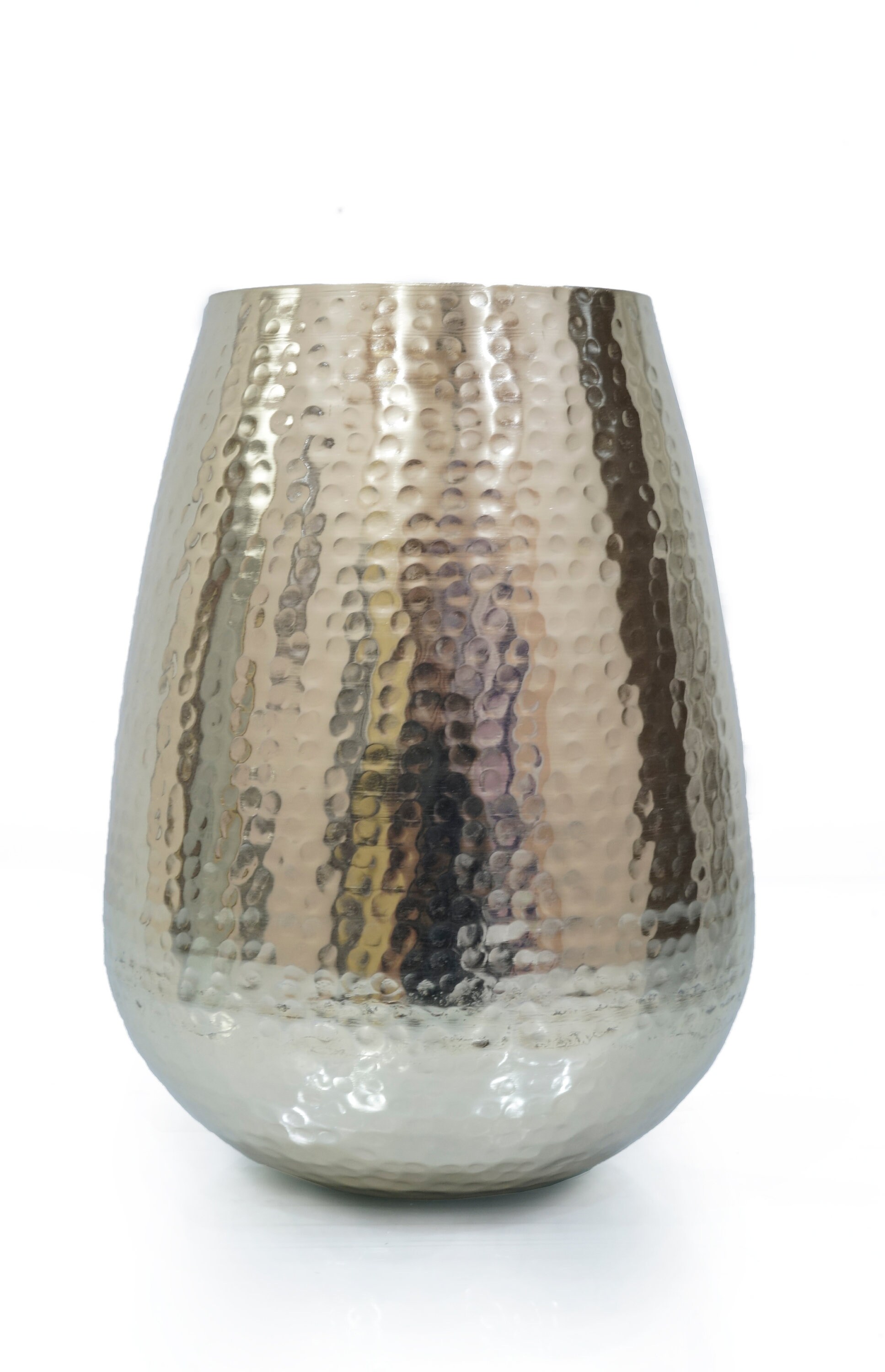 Summer SALE Golden color oval shaped vase in metal with Etsy