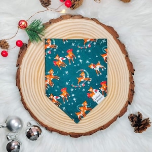 The “Rudolph” Christmas dog bandana - Christmas dog bandana, Christmas cat bandana, Santa dog bandana, Santa Clause